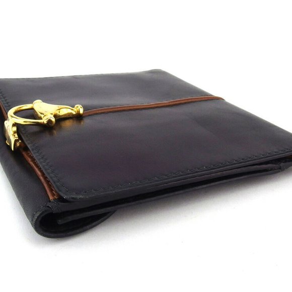 GUCCI W hook purse hose bit leather Authentic used - Picture 3 of 8